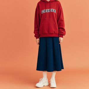 学院风长裙搭配技巧：显瘦日常穿搭指南-美派服饰网