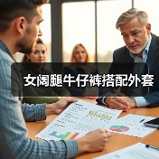 女阔腿牛仔裤搭配外套（图2）