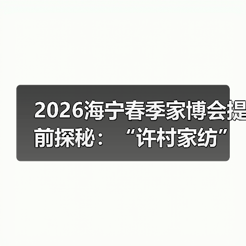 2026海宁春季家博会提前探秘:“许村家纺”名片响彻全球背后的关键力量(图2) 2026海宁春季家博会提前探秘:“许村家纺”名片响彻全球背后的关键力量(图2)